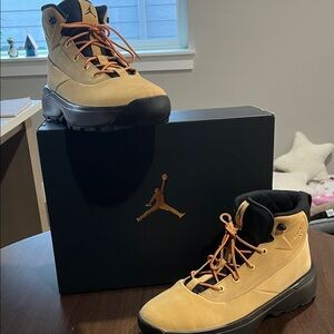 Jordan Tan Nubuck Outdoor Boots with Black Soles